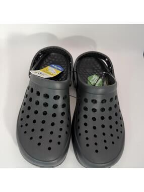 Joybees Active Clogs Black Perforated Slip On Men 7 Women 9 Adult Unisex NWT New